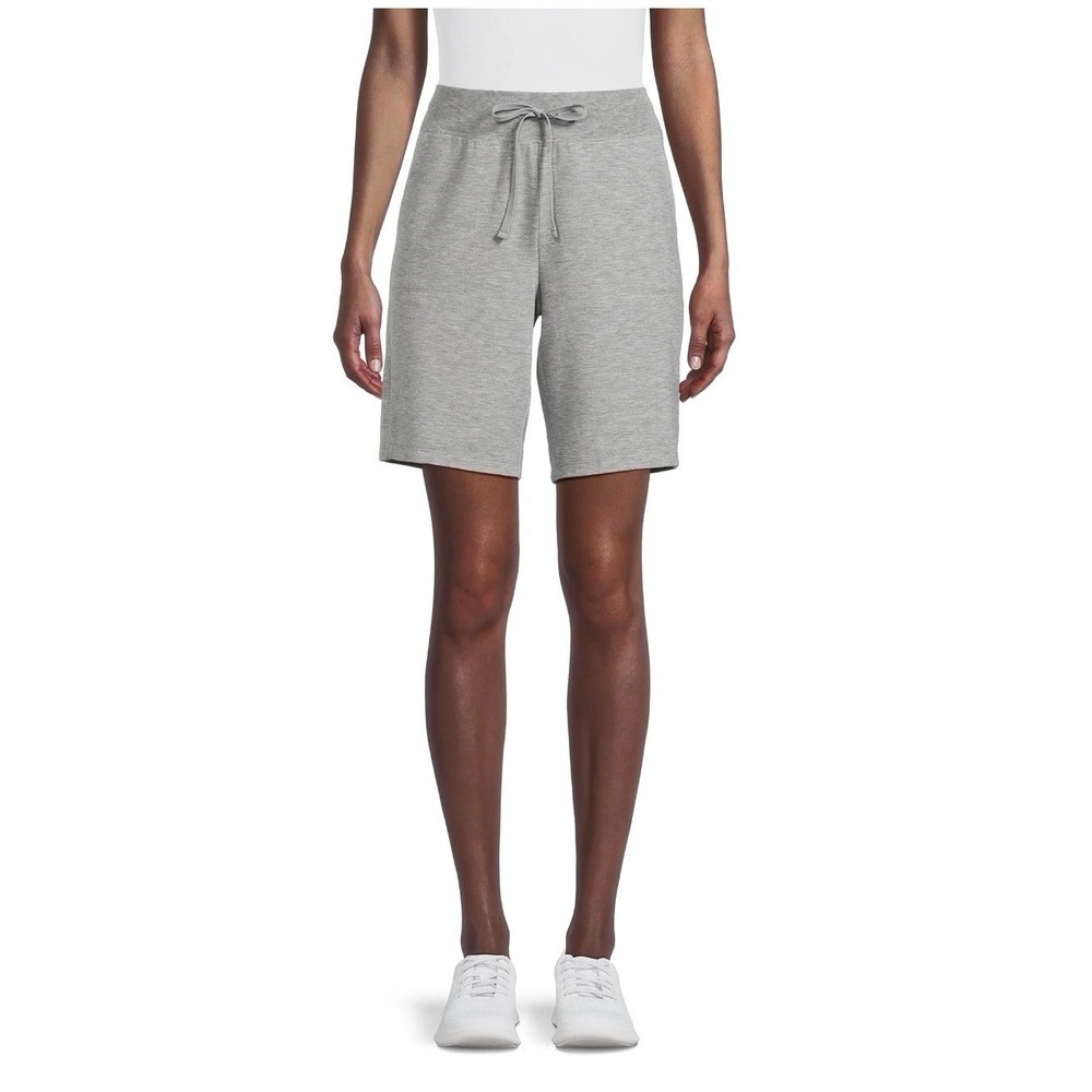 Athletic Works Womens Gray Heather Knit Bermuda Shorts‎ XS New